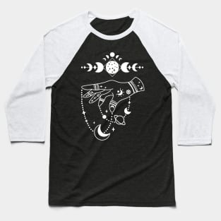 Aesthetic Halloween Witch Lover Moon Creepy Witchy Baseball T-Shirt